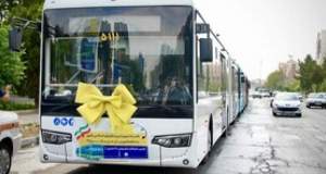 آیین رونمایی از اتوبوس‌های 18متری برگزار شد